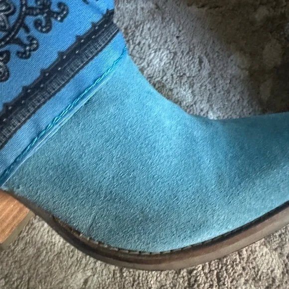 Blue Embellished Dingo bandita Western Boots 7 - Picture 4 of 11